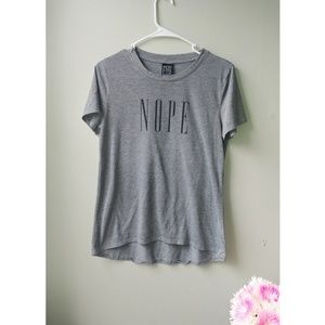Grey 'nope' tee
